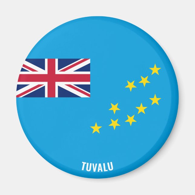 Tuvalu Flag Charming Patriotic Magnet (Vorne)
