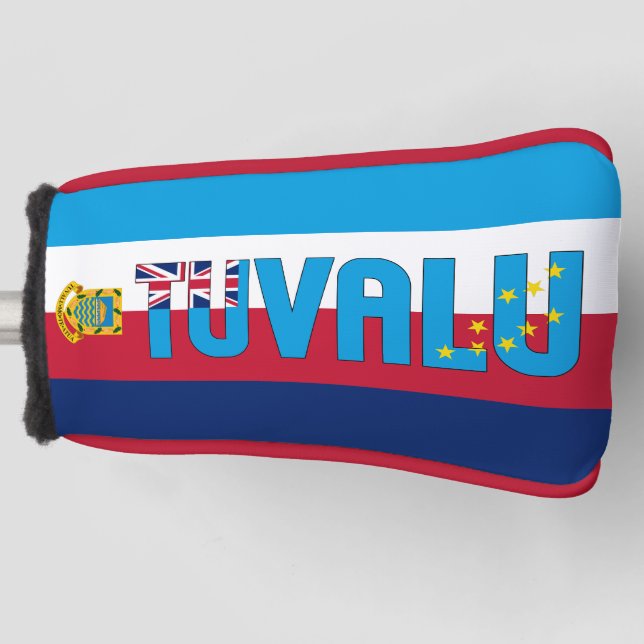 Tuvalu Flag Gorgetic Patriotic Golf Head Cover Golf Headcover (Vorderseite)