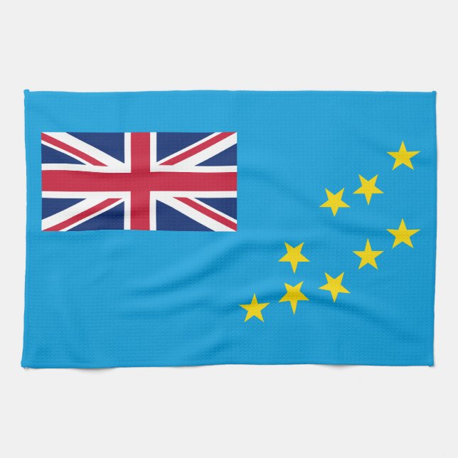 Tuvalu-Flagge Geschirrtuch (Horizontal)