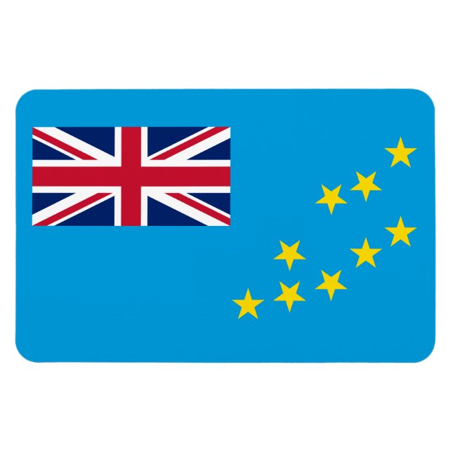 Tuvalu-Flagge Magnet (Horizontal)
