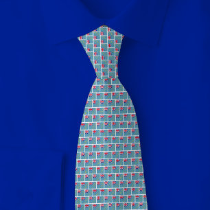 Tuvalu-Flagge Ziegelmuster Krawatte