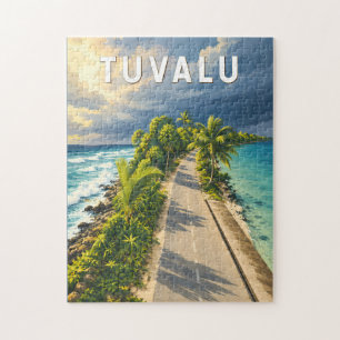 Tuvalu Illustration Reise Kunst Vintage Puzzle