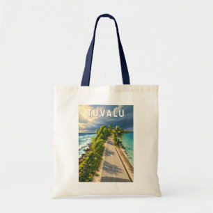 Tuvalu Illustration Reise Kunst Vintage Tragetasche