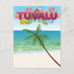 Tuvalu-Insel-Reiseplakat Postkarte