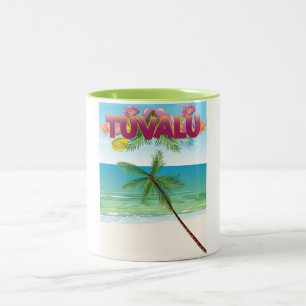 Tuvalu-Insel-Reiseposter Zweifarbige Tasse