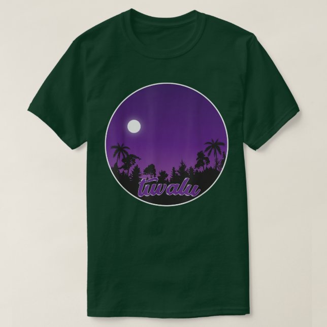 tuvalu Nachts mit Palms T - Shirt (Design vorne)