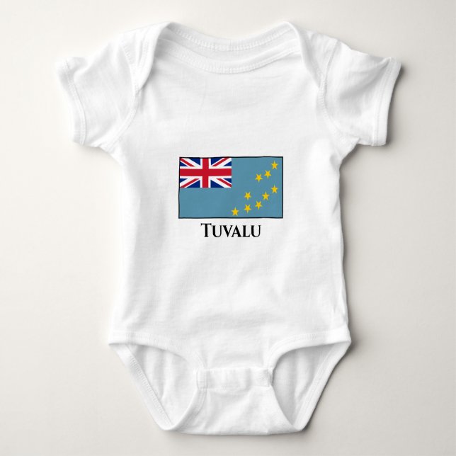 Tuvalu (Tuvalan)-Flagge Baby Strampler (Vorderseite)
