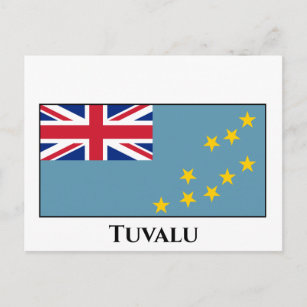 Tuvalu (Tuvalan)-Flagge Postkarte