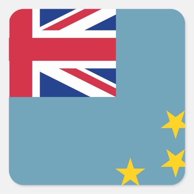 Tuvalu (Tuvalan)-Flagge Quadratischer Aufkleber (Vorderseite)