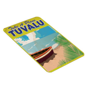 Tuvalu Vintage Travel Poster Magnet