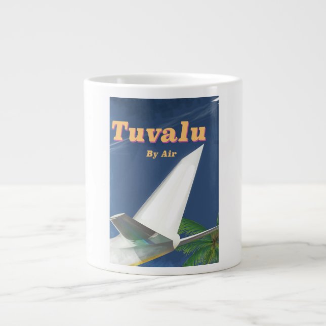 Tuvalu Vintages Reiseplakat Jumbo-Tasse (Vorderseite)