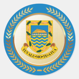 Tuvalu-Wappen Runder Aufkleber