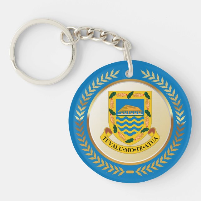 Tuvalu-Wappen Schlüsselanhänger (Vorderseite)