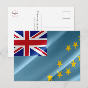 Tuvalu - Waving Flag - Postkarte