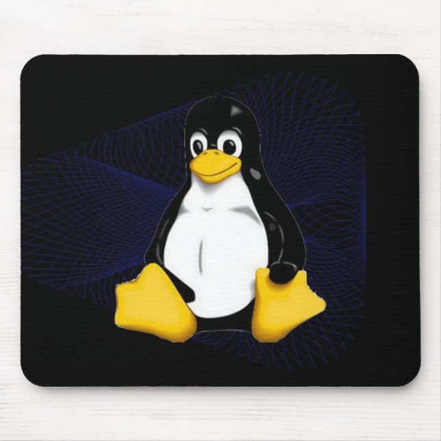 TUX-Blau Sobel Mousepad (Vorne)