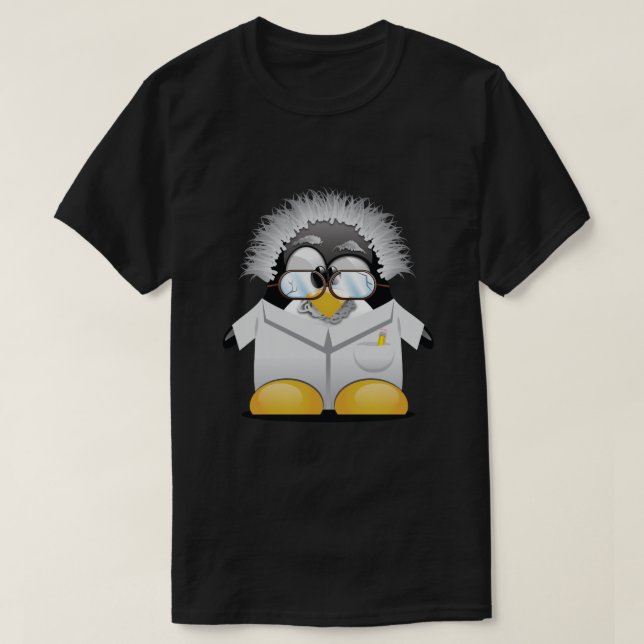 Tux Einstein T-Shirt (Design vorne)