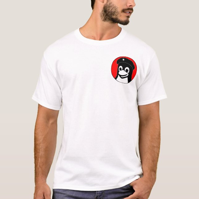 Tux Guevara (hell) - Pocket Motif T-Shirt (Vorderseite)