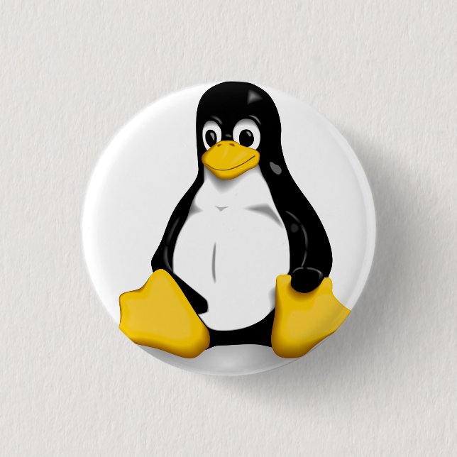Tux-Knopf Button (Vorderseite)