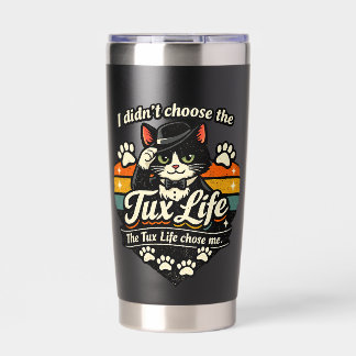 Tux Life hat mich auserwählt Lustige Katze Thermobecher