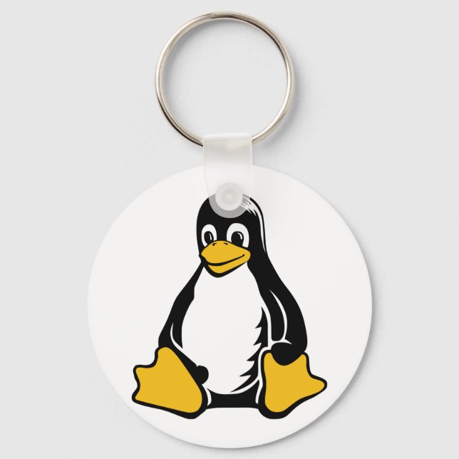 Tux Penguin - (Linux, Open Source, Copyleft, FSF) Schlüsselanhänger (Vorderseite)