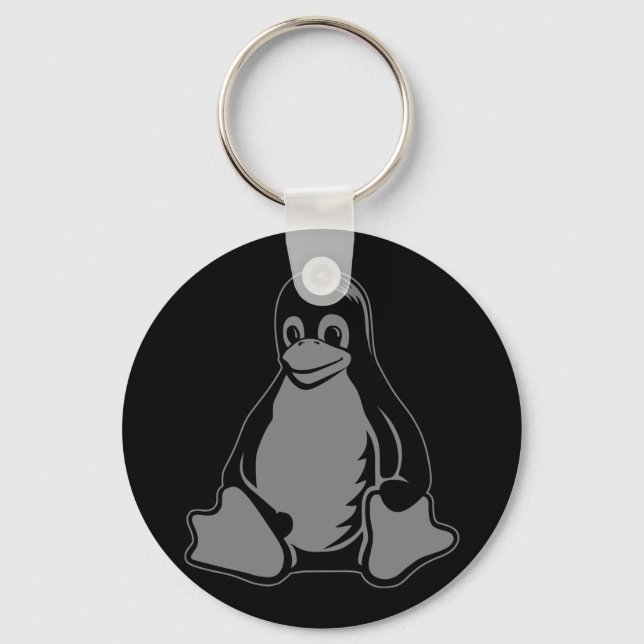 Tux Penguin - (Linux, Open Source, Copyleft, FSF) Schlüsselanhänger (Vorderseite)