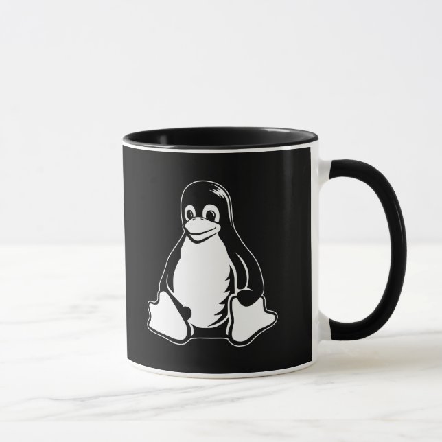 Tux-Pinguin - (Linux, Quelle, Copyleft, FSF) Tasse (Rechts)