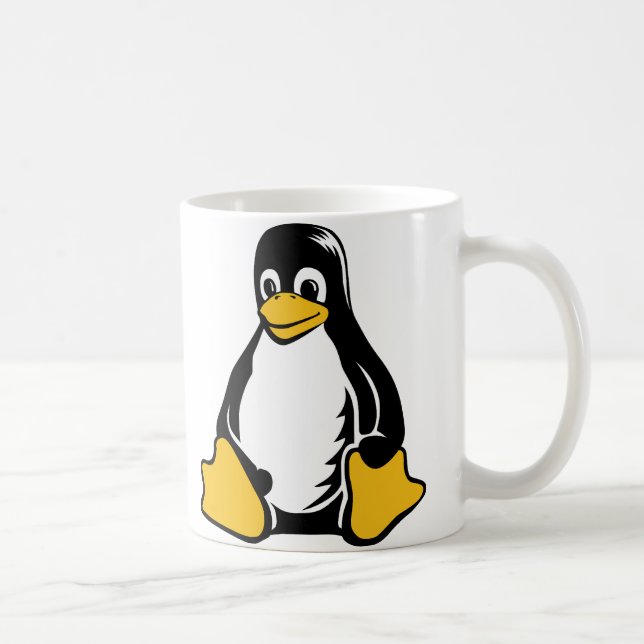 Tux-Pinguin - (Linux, Quelle, Copyleft, FSF) Tasse (Rechts)