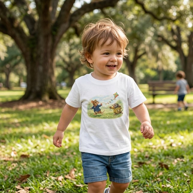 Tux & Twitch Meadow Kite Adventure Kleinkind T-shirt (Von Creator hochgeladen)