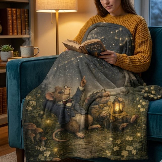 Tux & Twitch Under the Stars Fleecedecke (Von Creator hochgeladen)