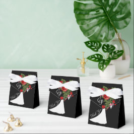 Tuxedo Anzug & Bride Silhouette Wedding Geschenkschachtel