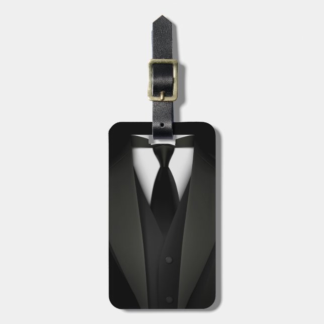 Tuxedo Anzug Gepäckmarke Gepäckanhänger (Vorderseite vertikal)