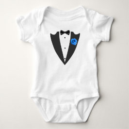 Tuxedo Anzug und Bug Krawatte Schwarzweiß T - Shir Baby Strampler