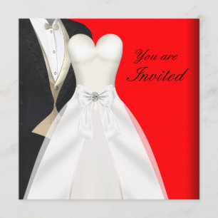 Tuxedo-Ballkleid-Einladungen für schwarze Galavera Einladung