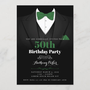 Tuxedo Birthday Einladung