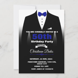 Tuxedo Birthday Einladung