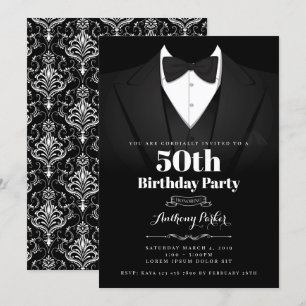Tuxedo Birthday Einladung