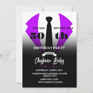 Tuxedo Birthday Einladung