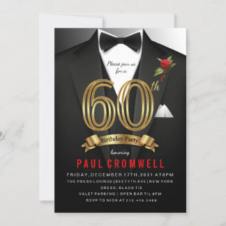 Tuxedo Birthday Einladung