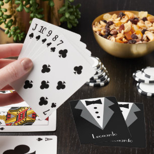 Tuxedo Black Krawatte Personalisiert Spielkarten