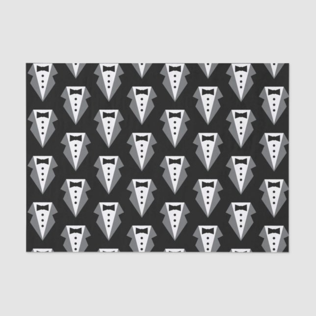 Tuxedo Black Krawatte Vatertag Seidenpapier (Vorderseite)