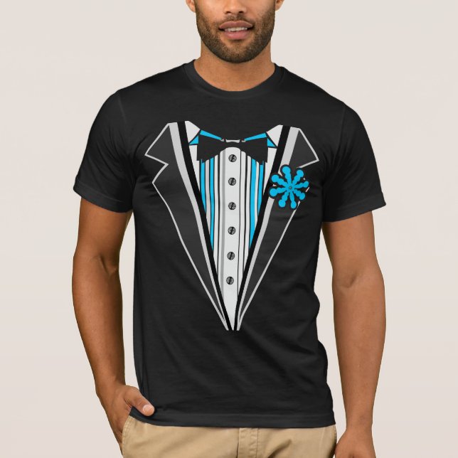 Tuxedo Blue Stripes T-Shirt (Vorderseite)