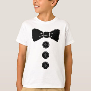 Tuxedo Bow Krawatte Boys T - Shirt