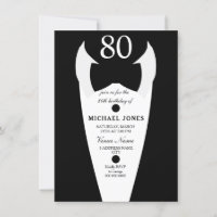 Tuxedo Bow Krawatte Mens 80. Geburtstagsparty Einl
