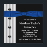 Tuxedo Bow Krawatte Mens Blue Black Birthday Party Einladung<br><div class="desc">Elegantes schwarzes Tuxedo und königsblaue Bogen Krawatte Mann's Geburtstagsfeier Einladungen. Diese Schwarz-Blau-Geburtstagsfeier-Einladung ist einfach an Ihre Veranstaltung angepasst, indem Sie einfach den Button "Anpassen Sie es!" auswählen, um Ihre Veranstaltungsdetails, Ihren Schriftart-Stil, die Größe und Farbe des Schriftartes und den Wortlaut hinzuzufügen. Bitte beachten Sie - alle Karten und Einladungs-Designs, die...</div>