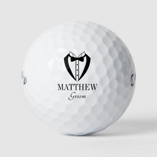 Tuxedo Bräutigam Golfball (Vorderseite)