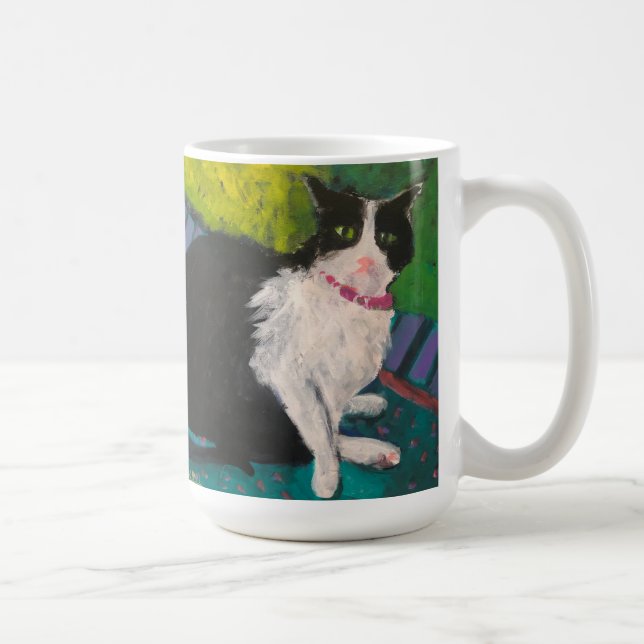Tuxedo Cat 15 oz Tasse (Rechts)