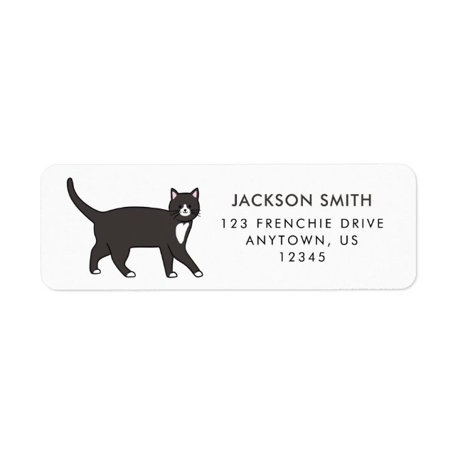 Tuxedo Cat Address Label (Vorne)