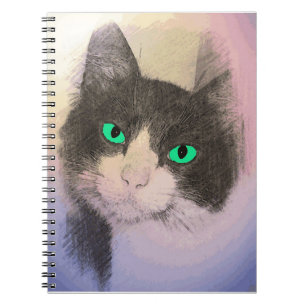 TUXEDO CAT ART NOTEBOOK NOTIZBLOCK