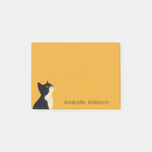 Tuxedo Cat auf gelbe Weise personalisieren Post-it Klebezettel
