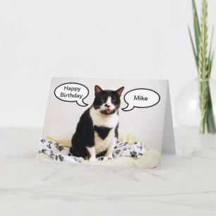 Tuxedo Cat Birthday Mike Spaß Card Karte